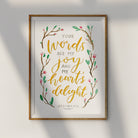 Your Words Are My Joy and My Heart's Delight {Poster} - Posters by P.Paints, The Commandment Co , Singapore Christian gifts shop