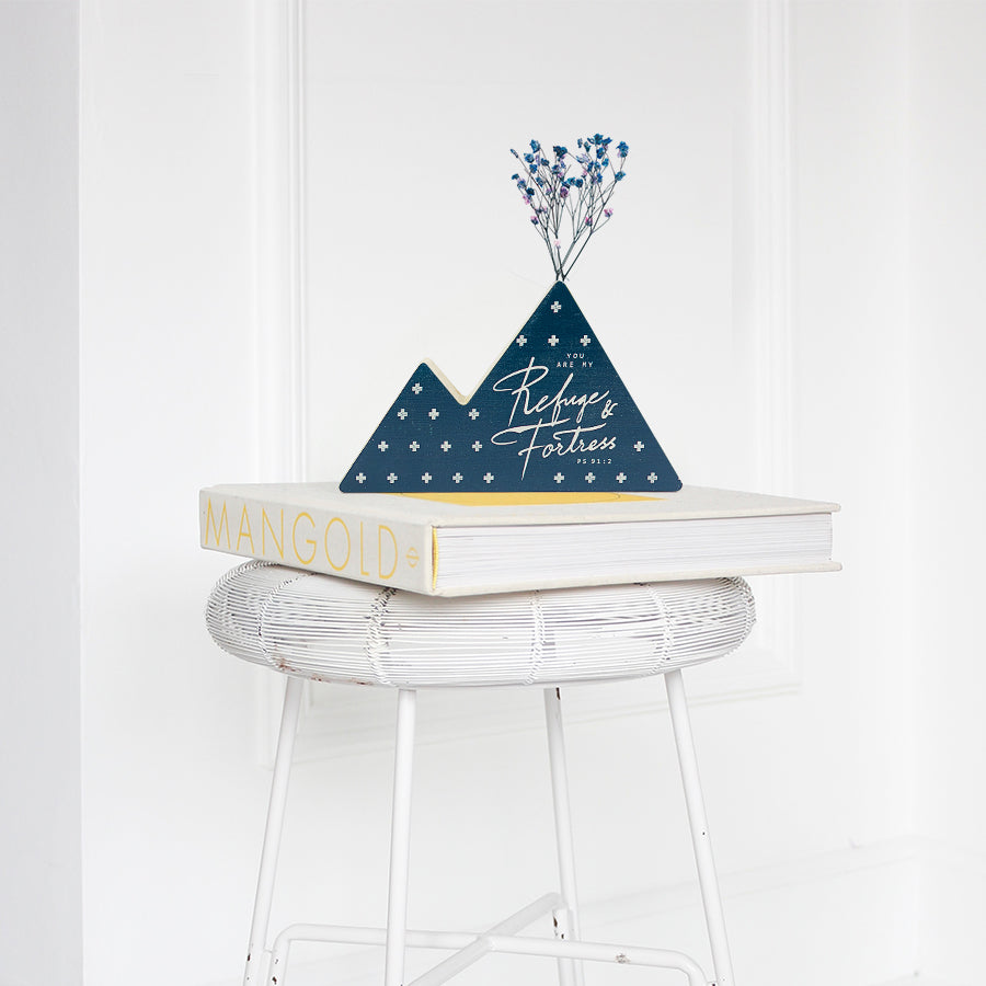 Refuge And Fortress {Mountain Vase} - by The Commandment Co, The Commandment Co , Singapore Christian gifts shop