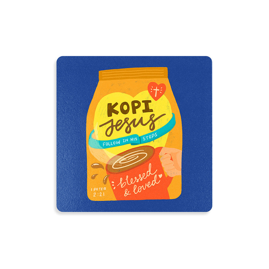 Kopi Jesus Coffee | Coasters {LOVE SUPERMARKET} - coasters by The Commandment Co, The Commandment Co , Singapore Christian gifts shop