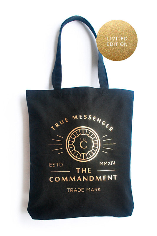 Limited Edition Black Gold {Organic Tote} - tote bag by The Commandment, The Commandment Co , Singapore Christian gifts shop