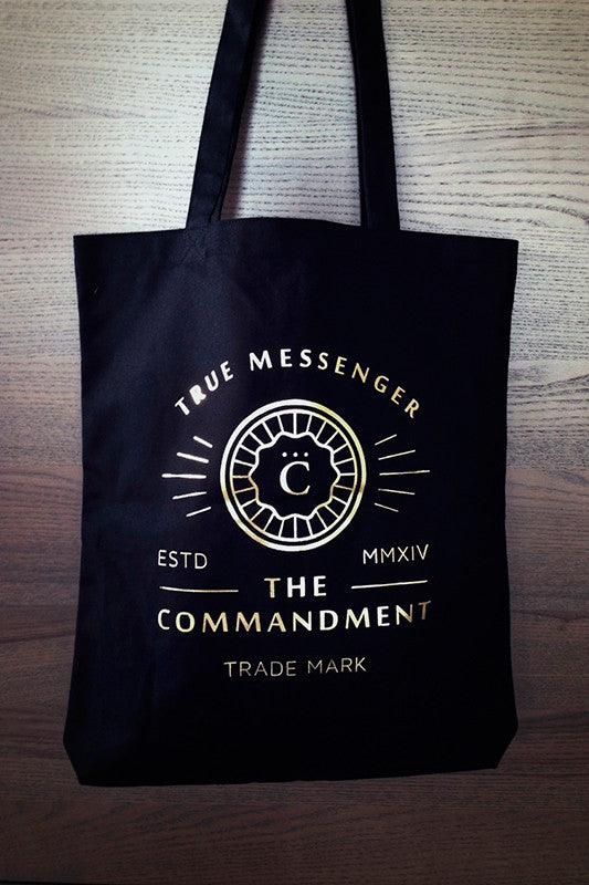 Limited Edition Black Gold {Organic Tote} - tote bag by The Commandment, The Commandment Co , Singapore Christian gifts shop