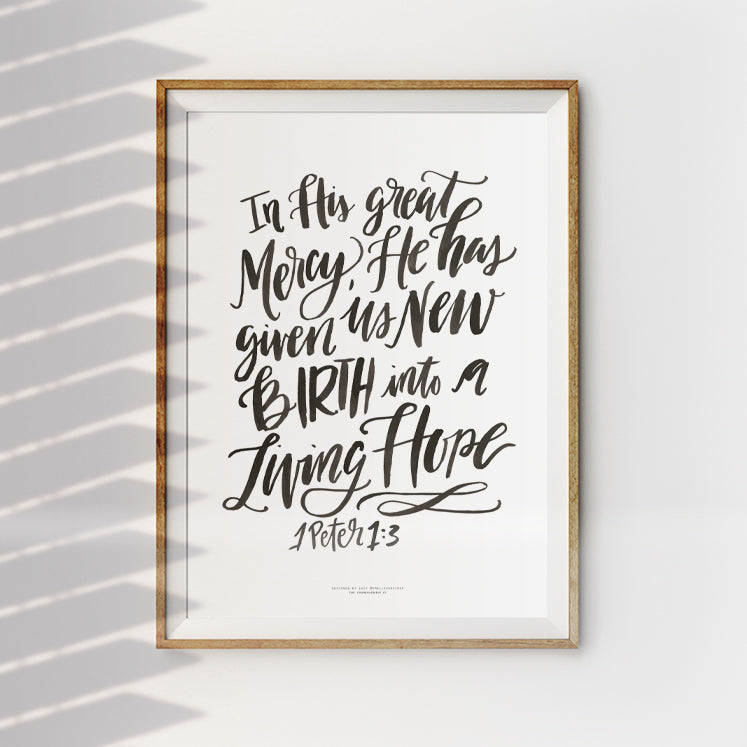 Living Hope {Poster} - Posters by Small Hours Shop, The Commandment Co , Singapore Christian gifts shop