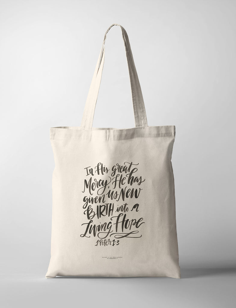 Living Hope {Tote Bag} - tote bag by Small Hours Shop, The Commandment Co , Singapore Christian gifts shop