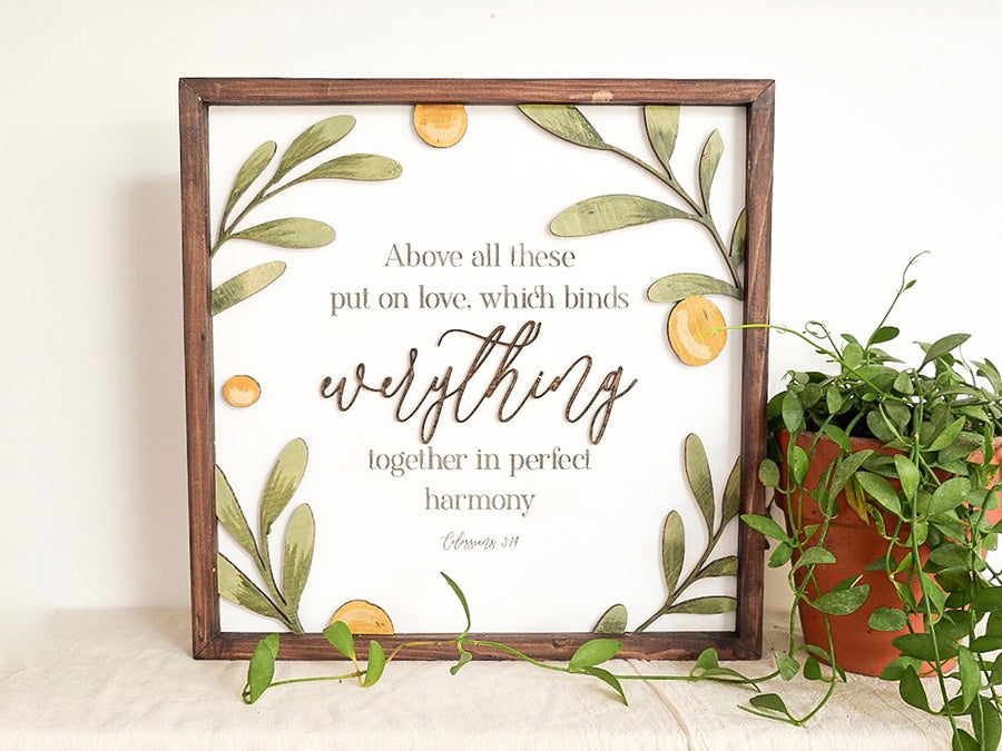 Love Above All {Wood Craft} - Wood Craft by BlessedBe, The Commandment Co , Singapore Christian gifts shop