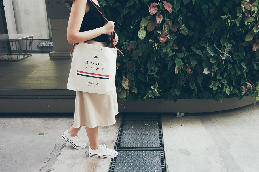 Good News {Sling Bag} - tote bag by The Messenger by TCCO, The Commandment Co , Singapore Christian gifts shop