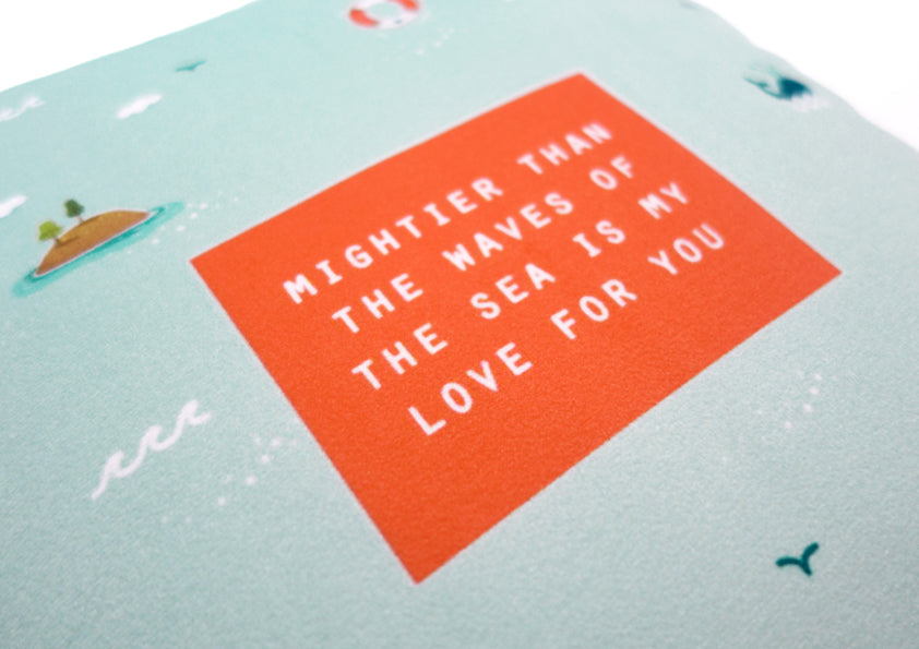 Mightier Than The Waves Of The Sea Is My Love For You Inspire Simple Design Christian Bible Verse Encourage 