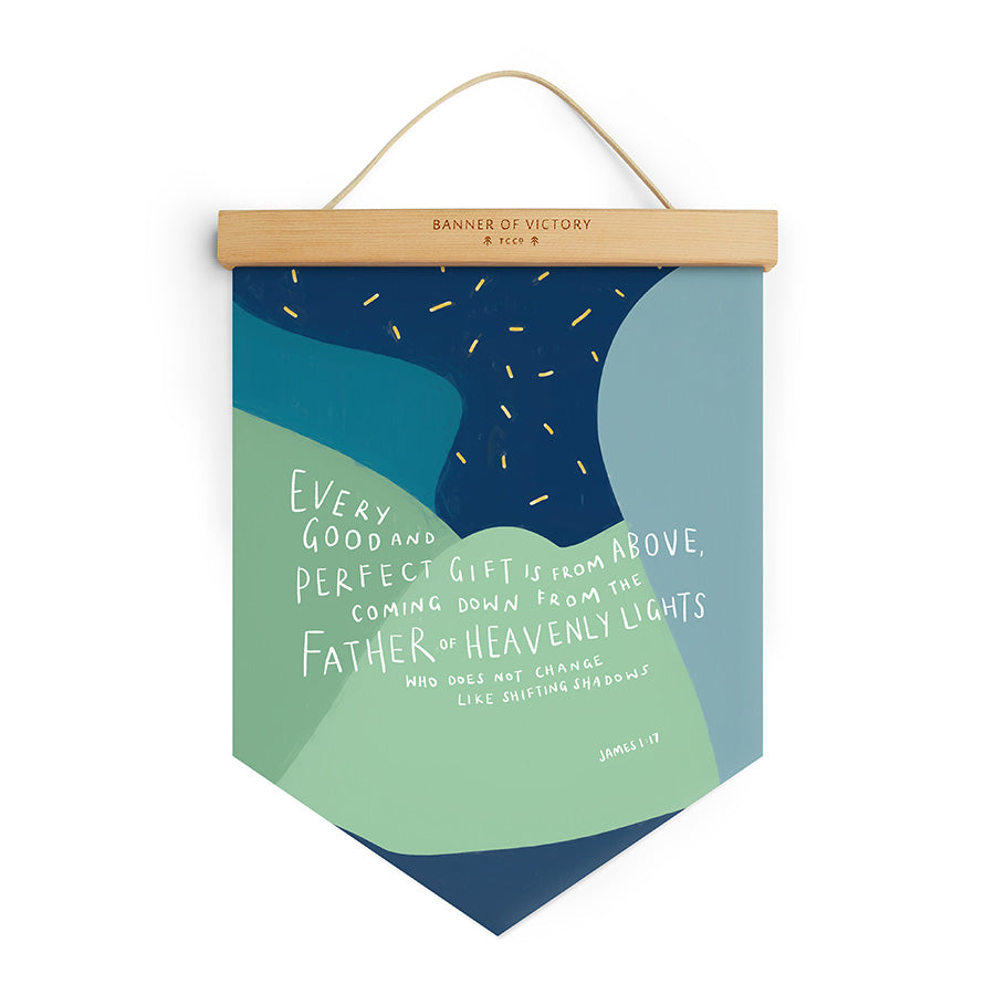 Every Good And Perfect Gift Is From Above {Banner of Victory} - Banners by The Commandment Co, The Commandment Co , Singapore Christian gifts shop