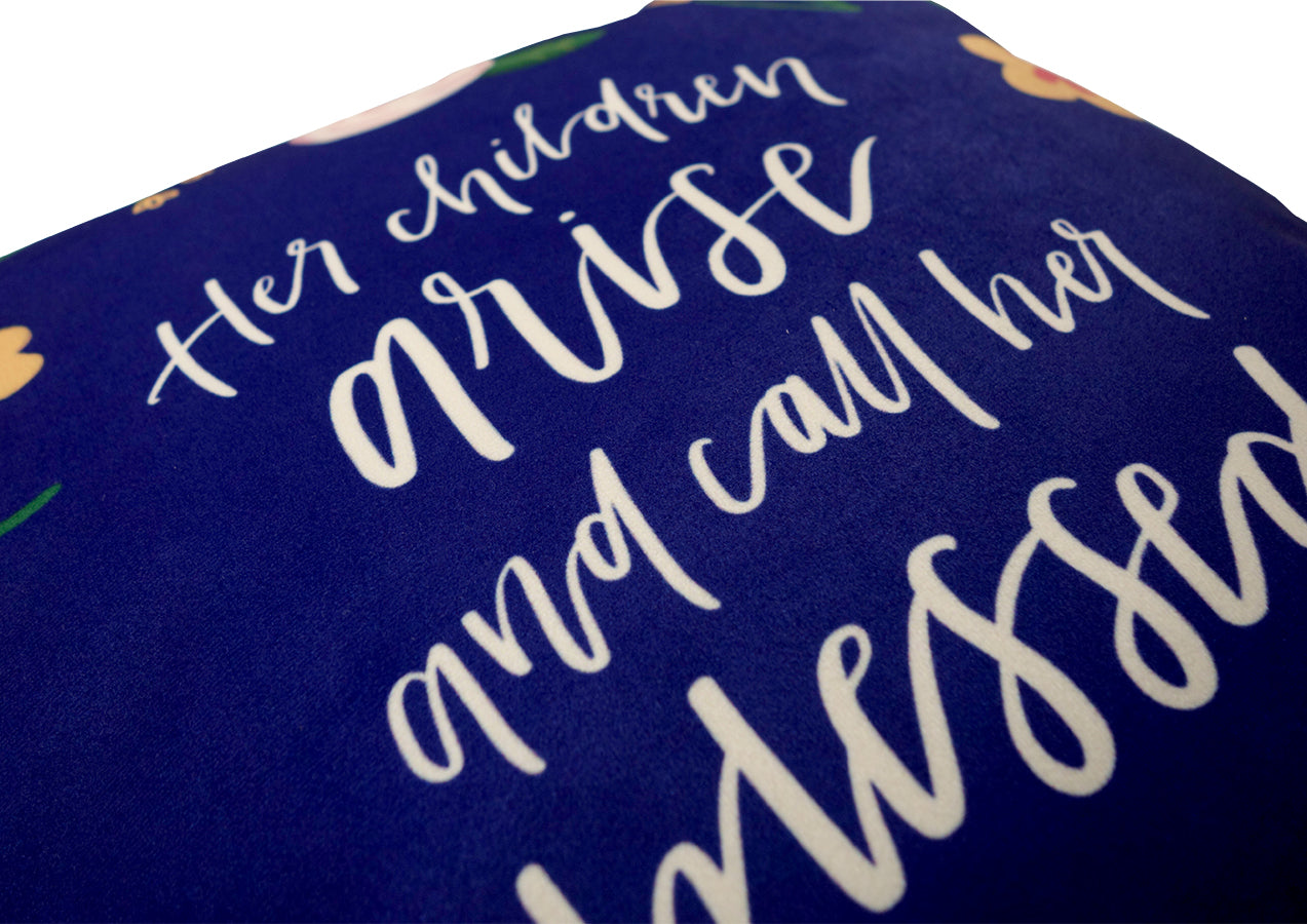 Her Children Arise and Call Her Blessed {Cushion Cover} - Cushion Covers by The Commandment Co, The Commandment Co , Singapore Christian gifts shop