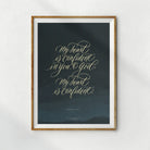 My Heart Is Confident {Poster} - Posters by Ink Scripture, The Commandment Co , Singapore Christian gifts shop