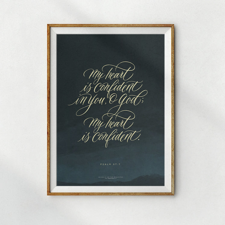My Heart Is Confident {Poster} - Posters by Ink Scripture, The Commandment Co , Singapore Christian gifts shop
