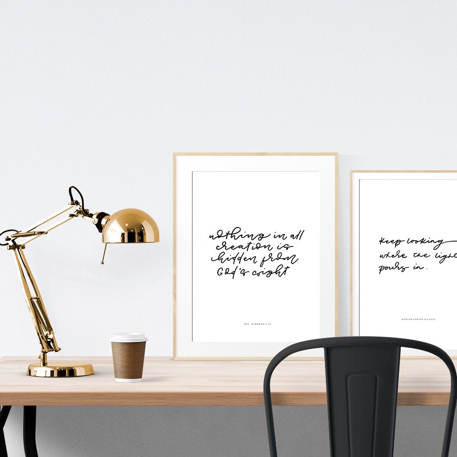 Nothing In All Creation - Portrait {Poster} - Posters by pbinthesea, The Commandment Co , Singapore Christian gifts shop