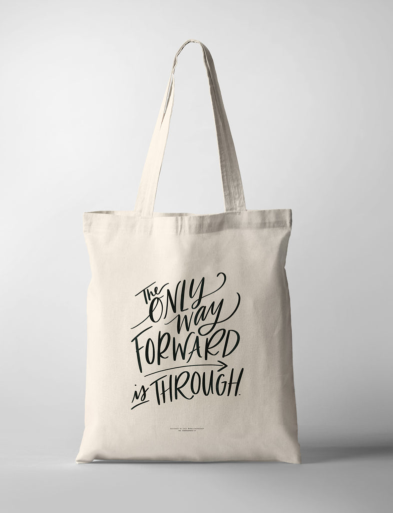 Only Way Forward is Through {Tote Bag} - tote bag by Small Hours Shop, The Commandment Co , Singapore Christian gifts shop
