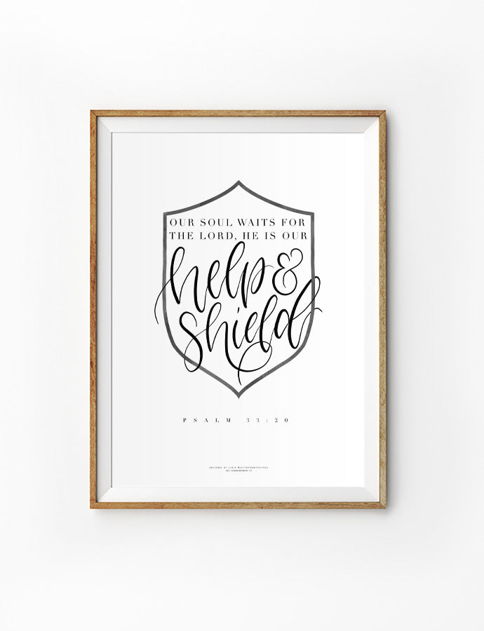 Our Soul Waits For The Lord {Poster} - Posters by Lettering with Lydia, The Commandment Co , Singapore Christian gifts shop