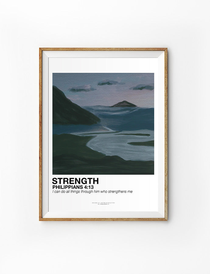 digital art print poster that says "I can do all things through him who strengthen me"