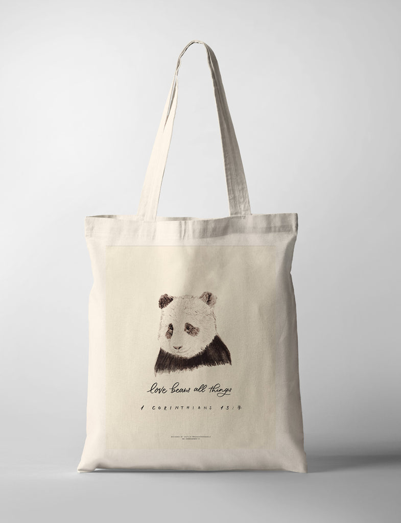 tote bag with spiritual and encouraging wording design