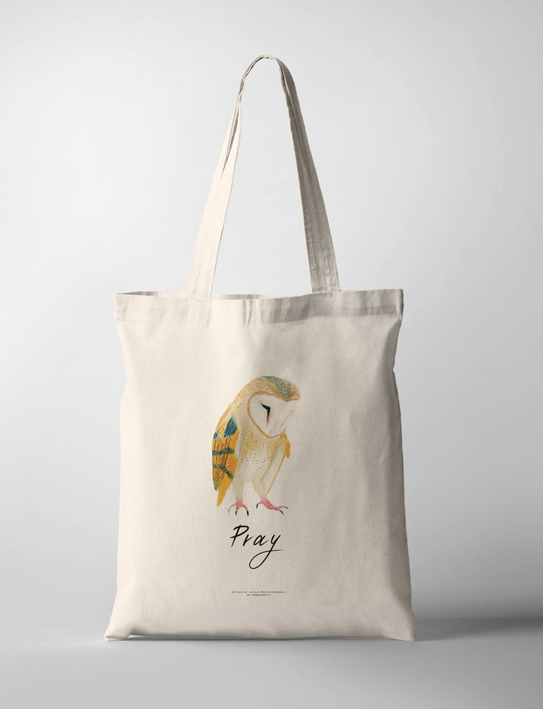 tote bag with owl design