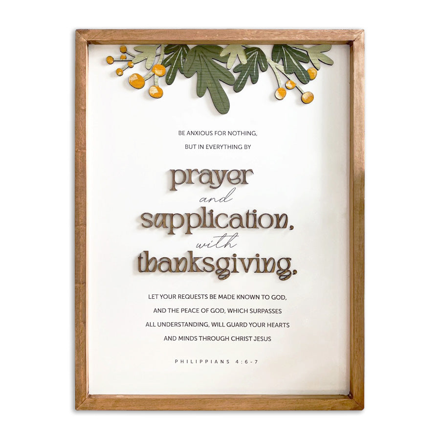 Prayer and Supplication With Thanksgiving {Wood Craft}
