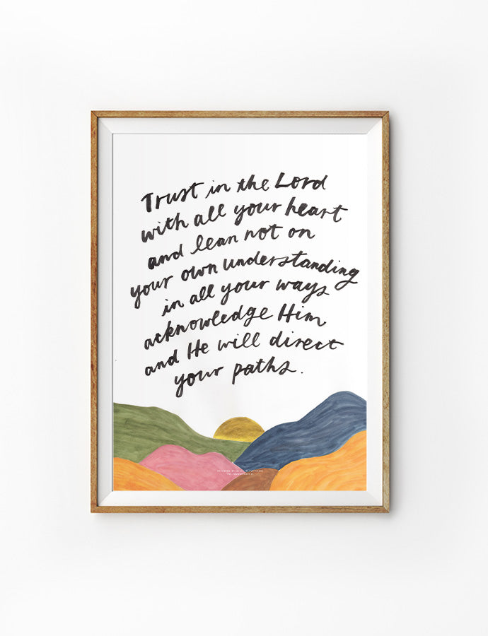 Trust In The Lord {Poster} - Posters by Love The Ark, The Commandment Co , Singapore Christian gifts shop