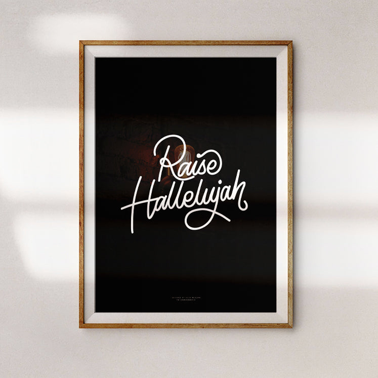 Christian poster Raise Hallelujah Scripture poster for home and living decoration