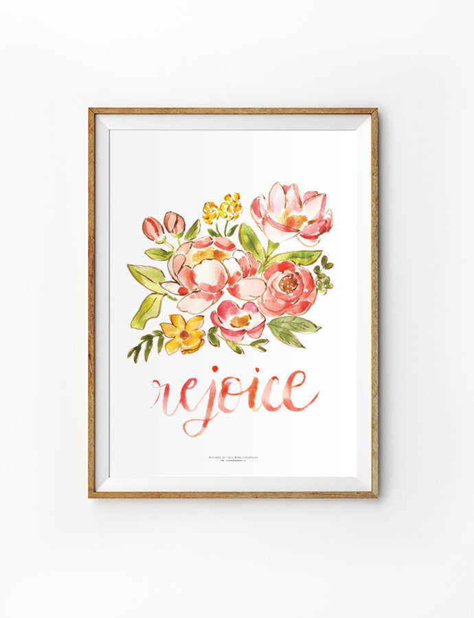 Rejoice {Poster} - Posters by Small Hours Shop, The Commandment Co , Singapore Christian gifts shop