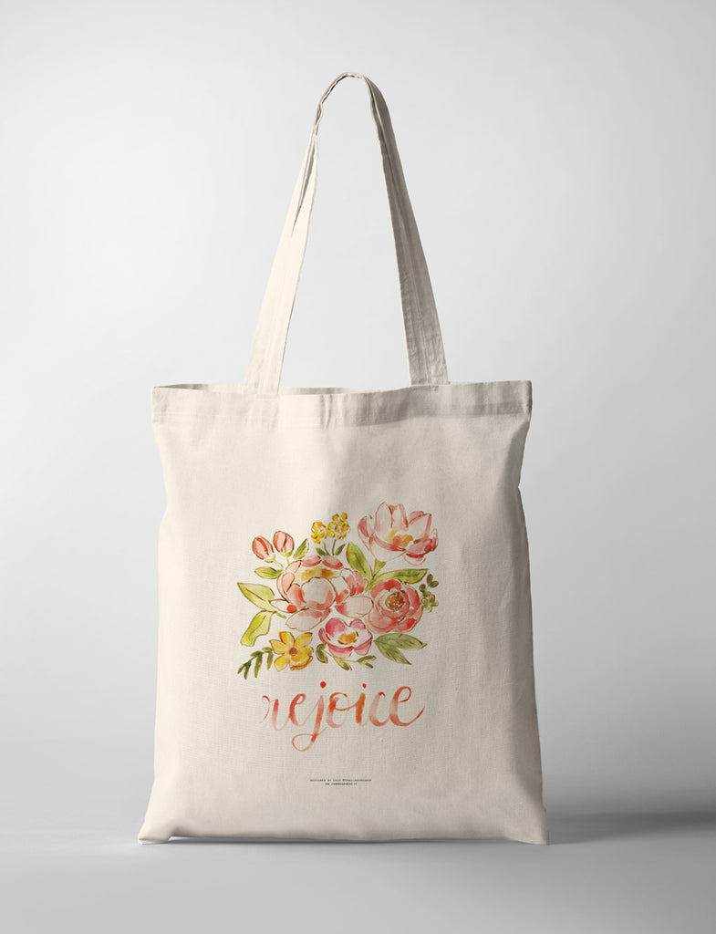 Rejoice {Tote Bag} - tote bag by Small Hours Shop, The Commandment Co , Singapore Christian gifts shop