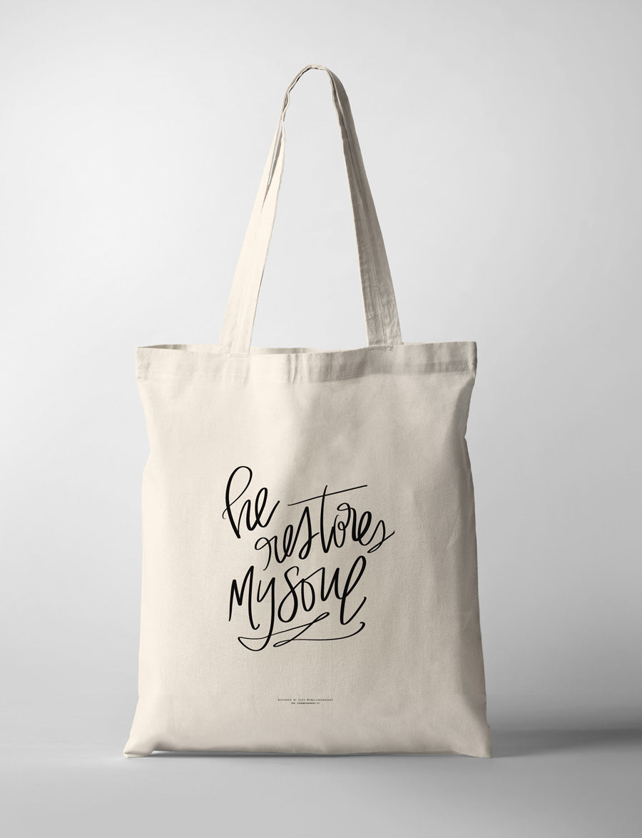 Restores {Tote Bag} - tote bag by Small Hours Shop, The Commandment Co , Singapore Christian gifts shop