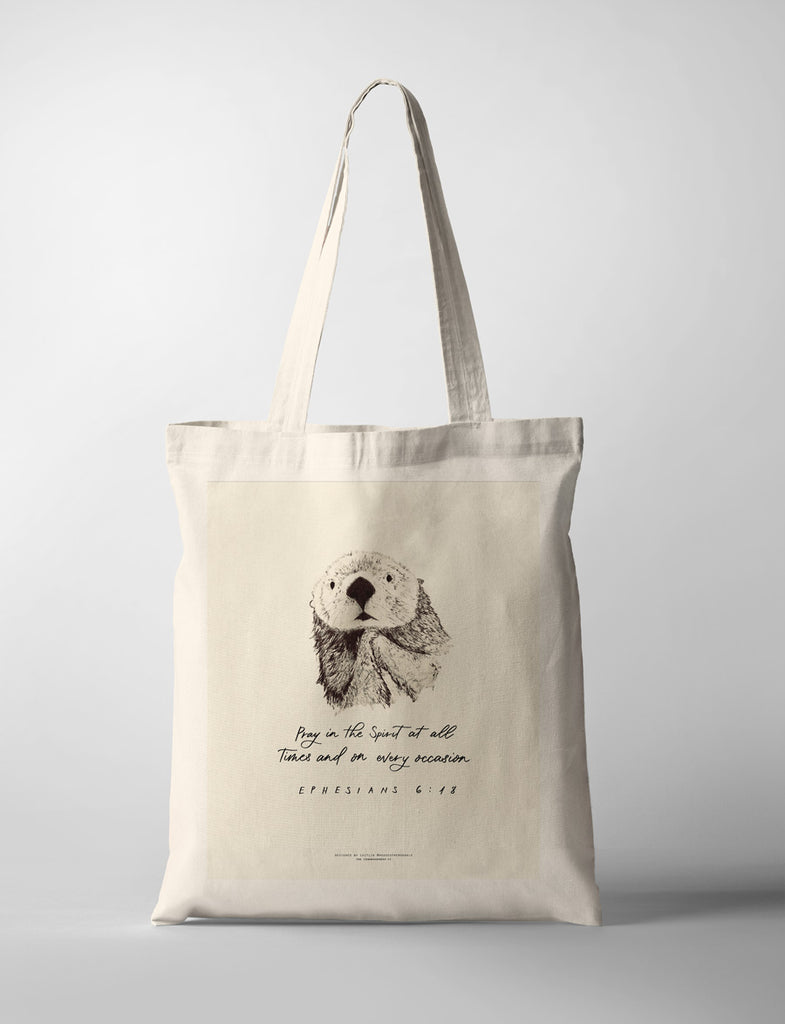 modern and cute christian content tote bag design ideal gift for friend
