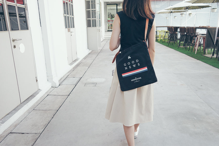 Good News {Sling Bag} - tote bag by The Messenger by TCCO, The Commandment Co , Singapore Christian gifts shop