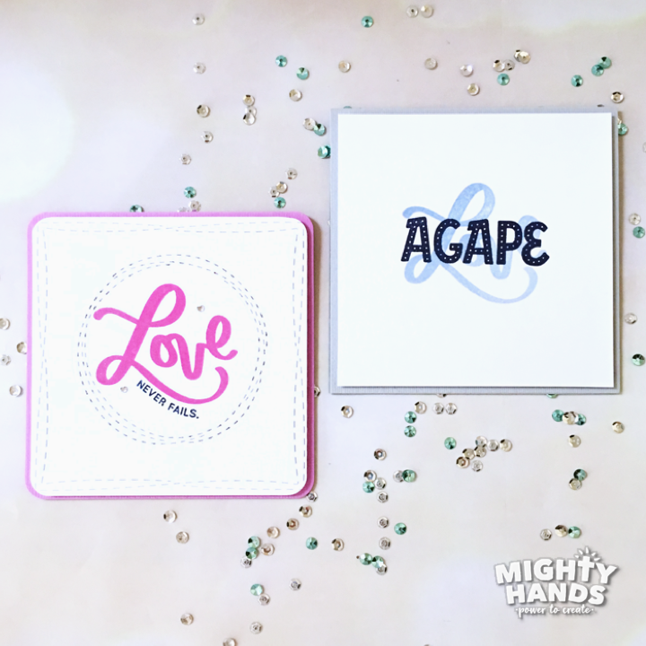 DIY coaster and card designs made by stamping