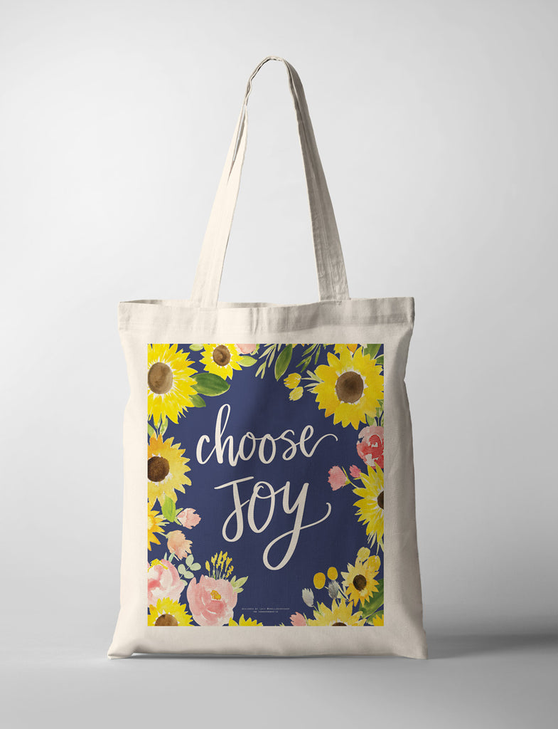 Choose Joy {Tote Bag} - tote bag by Small Hours Shop, The Commandment Co , Singapore Christian gifts shop