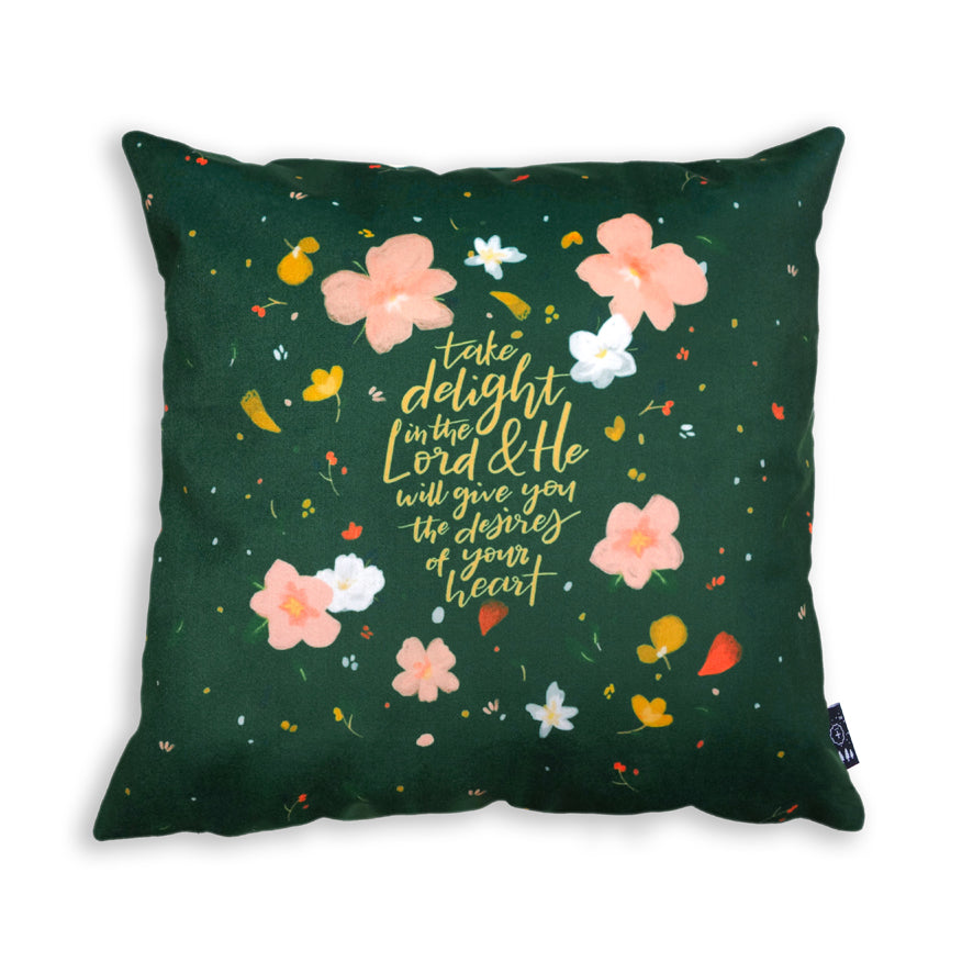 Take delight in the Lord {Cushion Cover} - Cushion Covers by The Commandment Co, The Commandment Co , Singapore Christian gifts shop