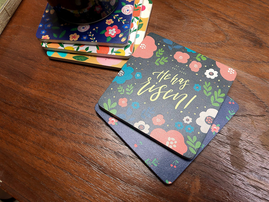 Waterproof Wooden Coaster with Bible Verses