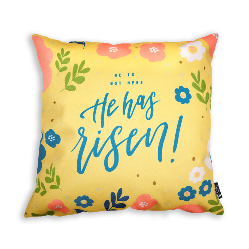 He has Risen! (Floral) {Cushion Cover} - Cushion Covers by The Commandment Co, The Commandment Co , Singapore Christian gifts shop