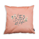 Premium 45cmx45cm pillow cover made of thick super soft velvet,  pink with designs of glitter. With hidden zip feature. 