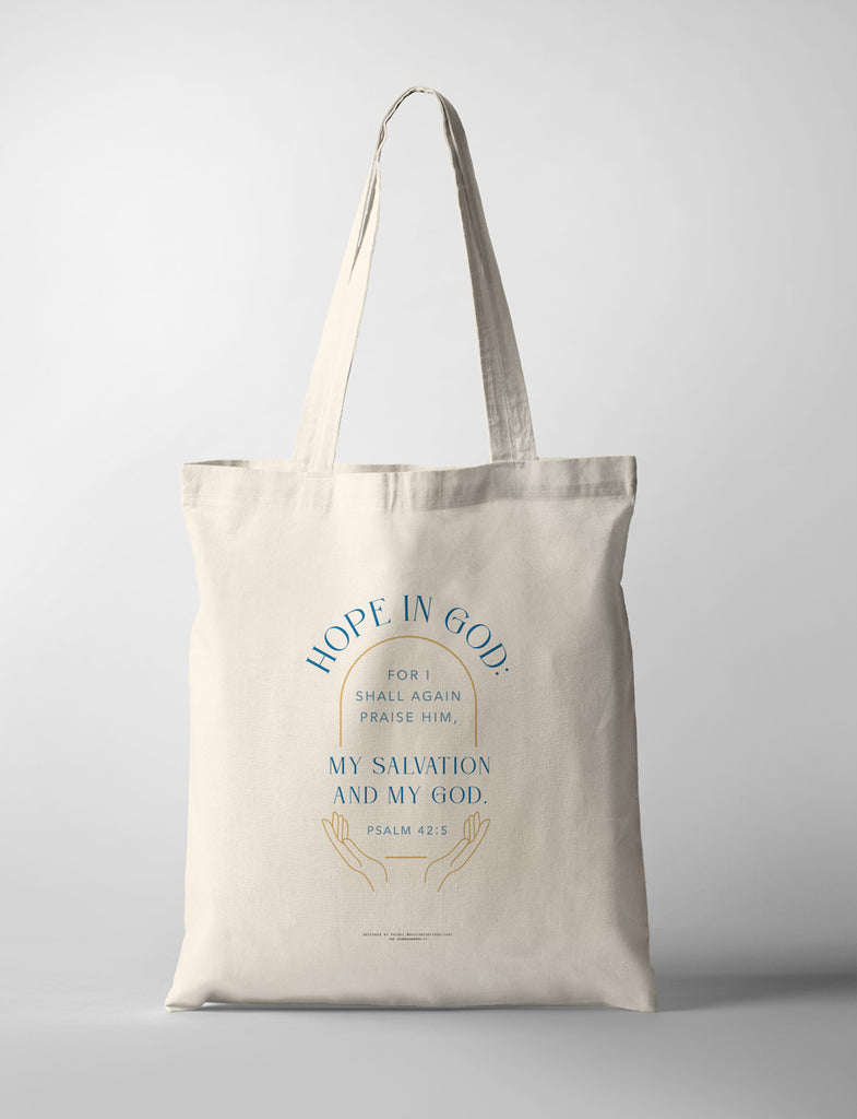 Hope In God {Tote Bag} - tote bag by Designed With Delight, The Commandment Co , Singapore Christian gifts shop