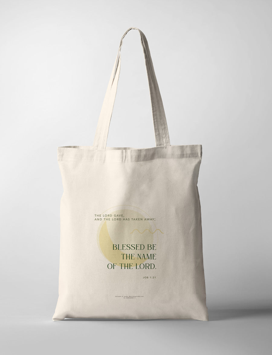 Blessed Be The Name of The Lord {Tote Bag} - tote bag by Designed With Delight, The Commandment Co