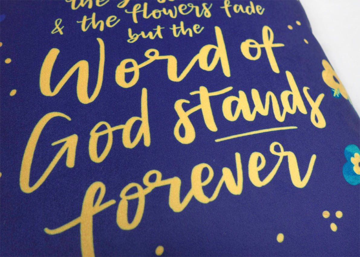 The word of God stands forever {Cushion Cover} - Cushion Covers by The Commandment Co, The Commandment Co , Singapore Christian gifts shop