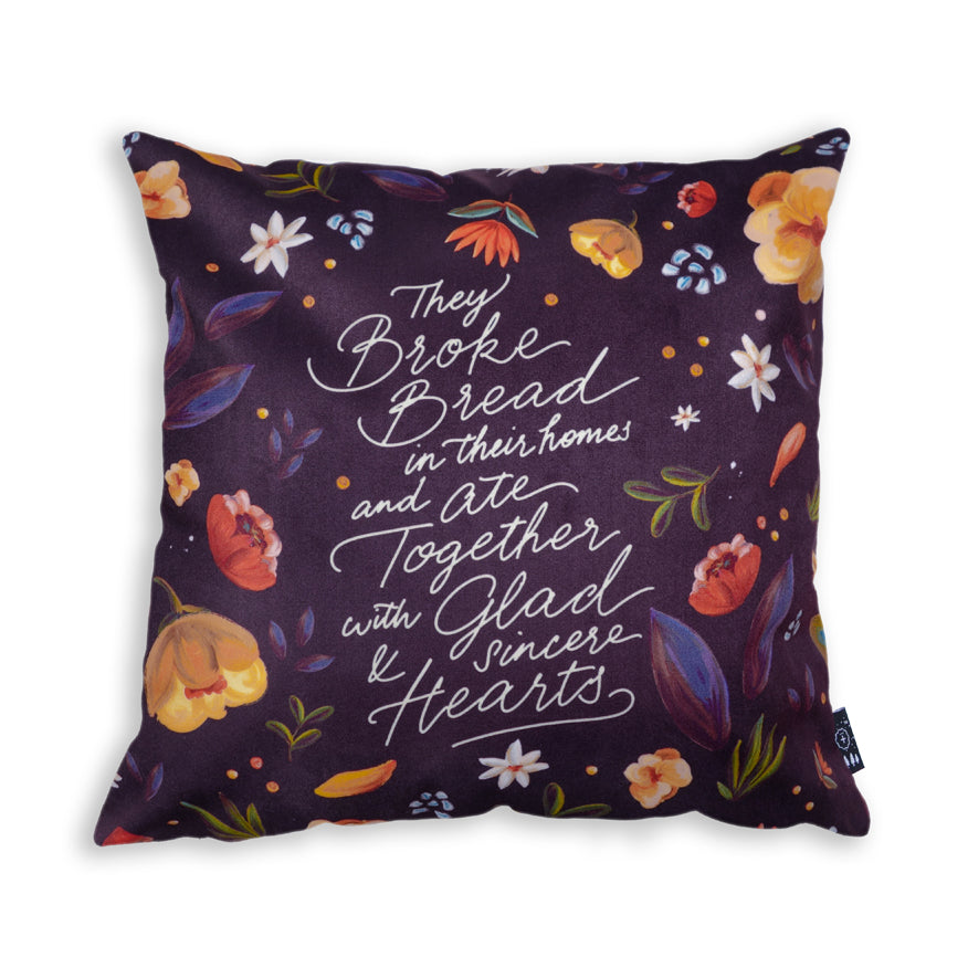 They broke bread in their homes and ate together with glad and sincere hearts