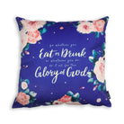So whether you eat or drink or whatever you do, do it all for the glory of God. Premium 45cmx45cm pillow cover made of thick super soft velvet,  white with designs of flowers. With hidden zip feature. 