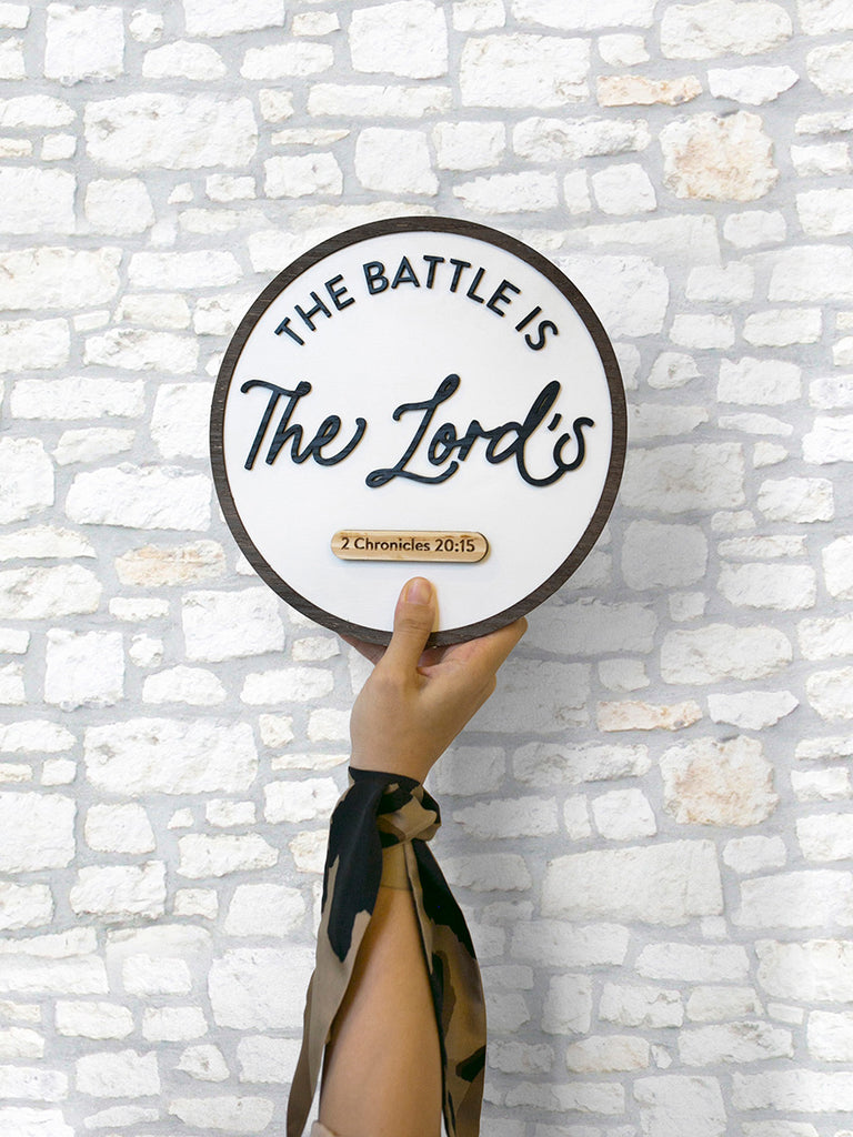 Battle is the Lord's {Wood Craft} - Wood Craft by BlessedBe, The Commandment Co , Singapore Christian gifts shop
