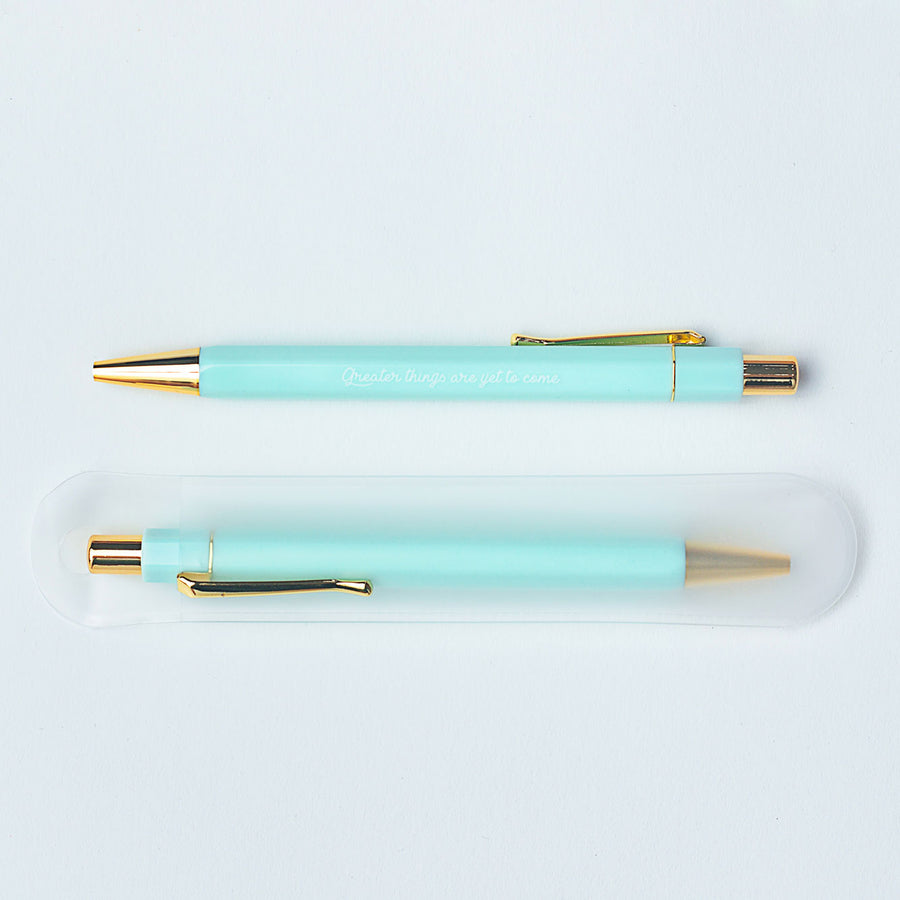 Greater Things Are Yet To Come (Seafoam) | Ballpoint Pen - Ballpoint Pen by The Brave Assembly, The Commandment Co