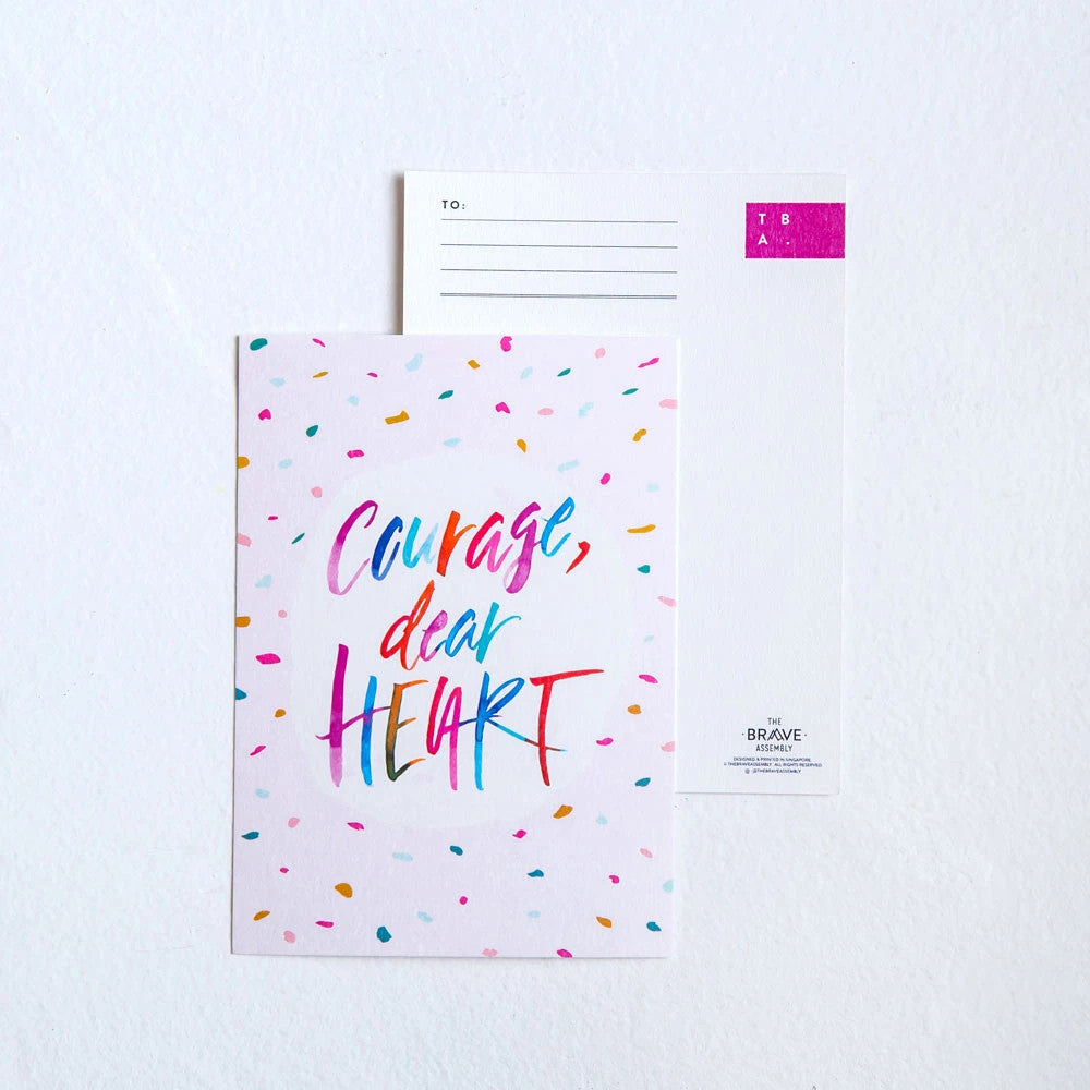 Courage, Dear Heart {Card} - Cards by The Brave Assembly, The Commandment Co , Singapore Christian gifts shop