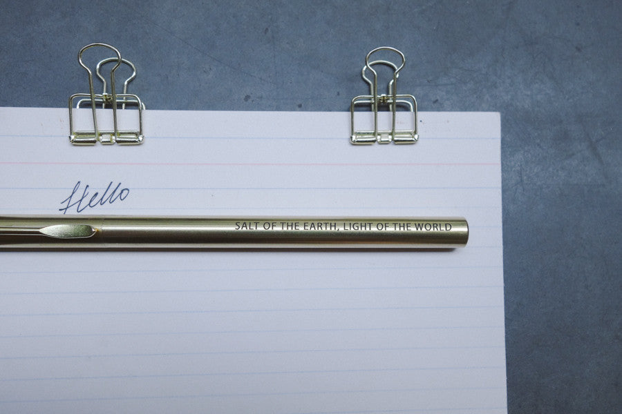 Salt of the earth, Light of the world {Brass Pen} - Brass Pen by The Commandment, The Commandment Co , Singapore Christian gifts shop