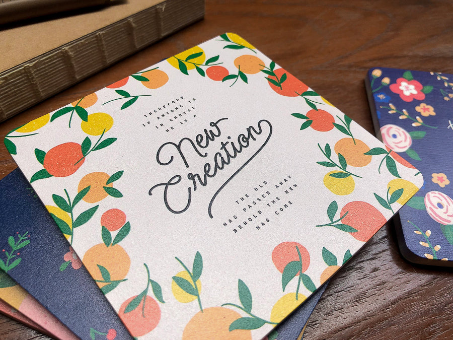 New Creation {Coasters} - coasters by The Commandment Co, The Commandment Co , Singapore Christian gifts shop