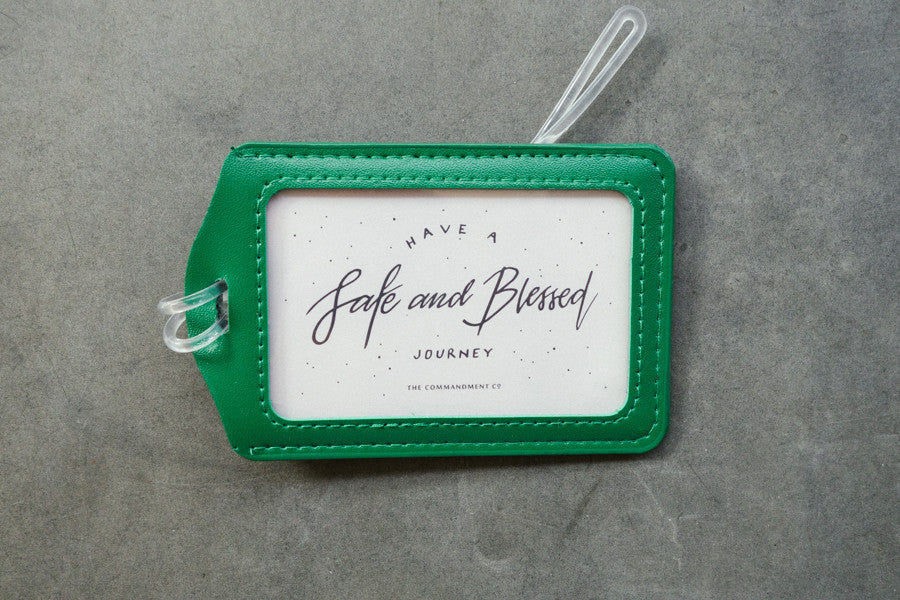 Have a safe and blessed journey (Floral) {Luggage Tag} - Passport Cover by The Commandment Co, The Commandment Co , Singapore Christian gifts shop