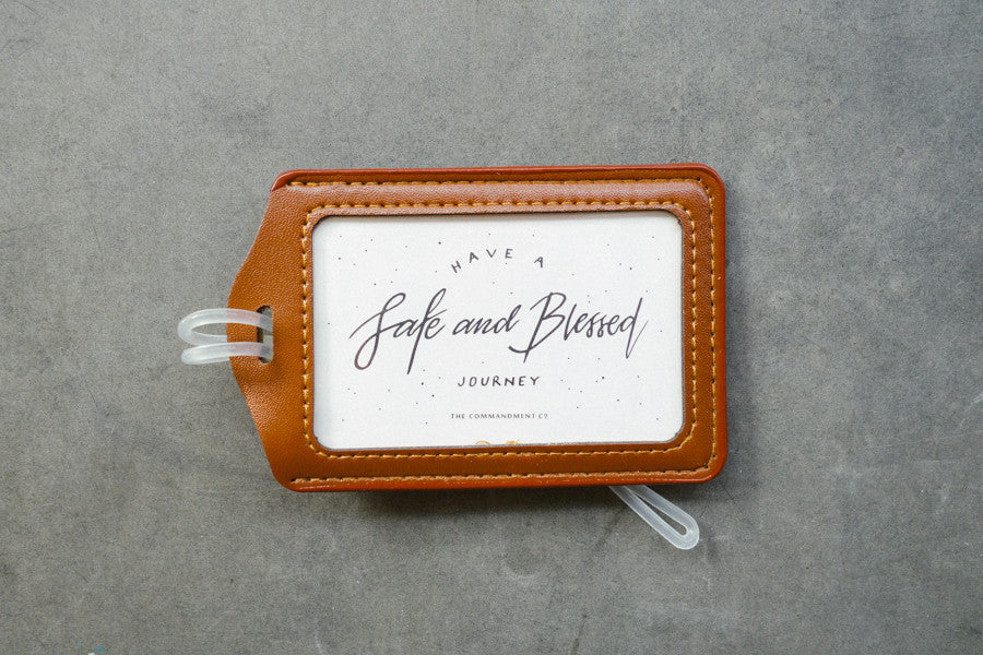 Have a safe and blessed journey - Calligraphy Design {Luggage Tag} - Passport Cover by The Commandment Co, The Commandment Co , Singapore Christian gifts shop