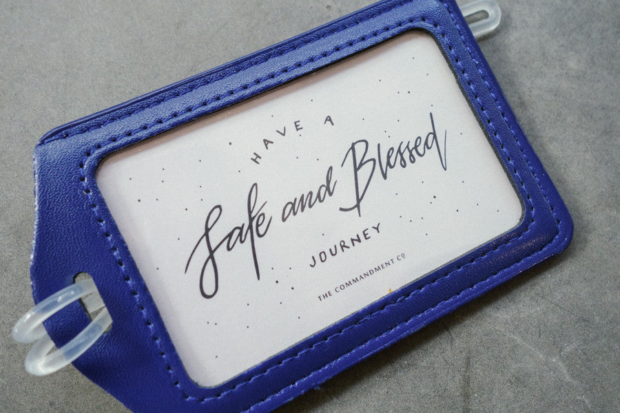 Have a safe and blessed journey - Calligraphy Design {Luggage Tag} - Passport Cover by The Commandment Co, The Commandment Co , Singapore Christian gifts shop