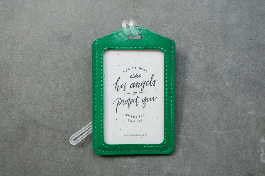 For He will order His angels to protect you wherever you go {Luggage Tag} - Passport Cover by The Commandment Co, The Commandment Co , Singapore Christian gifts shop
