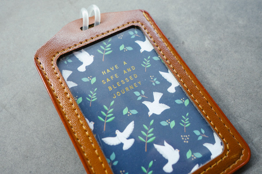 Have a safe and blessed journey - Dove Design {Luggage Tag} - Passport Cover by The Commandment Co, The Commandment Co