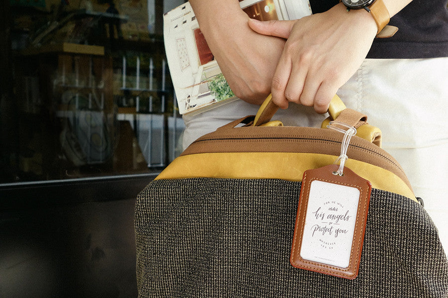 Have a safe and blessed journey (Floral) {Luggage Tag} - Passport Cover by The Commandment Co, The Commandment Co , Singapore Christian gifts shop